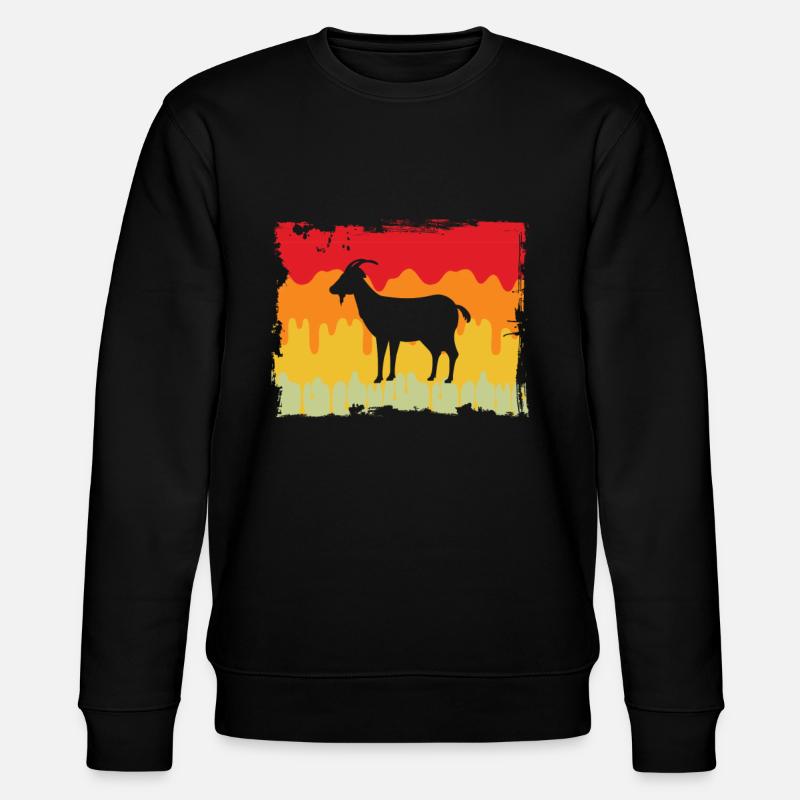 Ziege Retro - Stanley/Stella Unisex Bio-Sweatshirt CHANGER - Schwarz