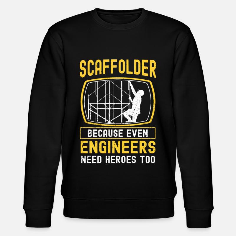 Scaffolding builder Tshirt - Stanley/Stella CHANGER Unisex Organic Sweatshirt - black