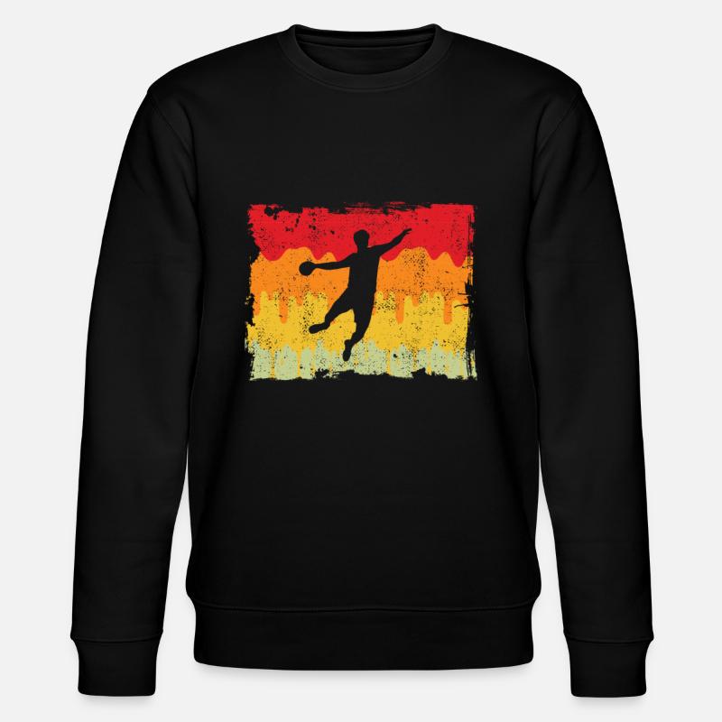Handball Retro - Stanley/Stella Unisex Bio-Sweatshirt CHANGER  - Schwarz