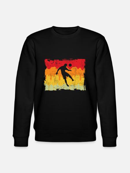 Fußball Fußballer Retro - Stanley/Stella Unisex Bio-Sweatshirt CHANGER  - Schwarz