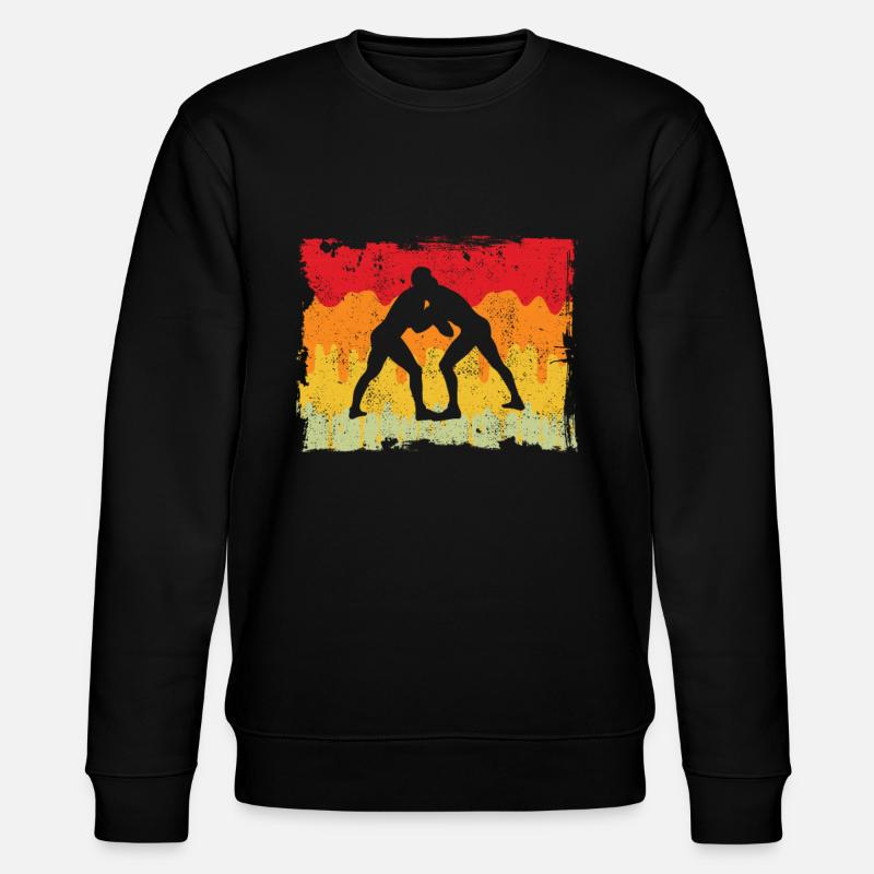 Wrestling Retro - Stanley/Stella CHANGER Unisex Organic Sweatshirt - black