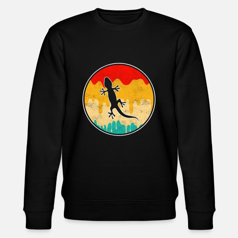 Lizard Retro - Stanley/Stella CHANGER Unisex Organic Sweatshirt - black