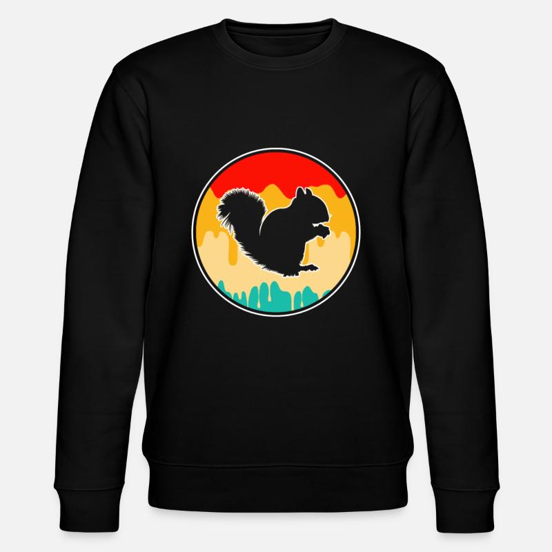 Eichhörnchen Retro - Stanley/Stella Unisex Bio-Sweatshirt CHANGER  - Schwarz