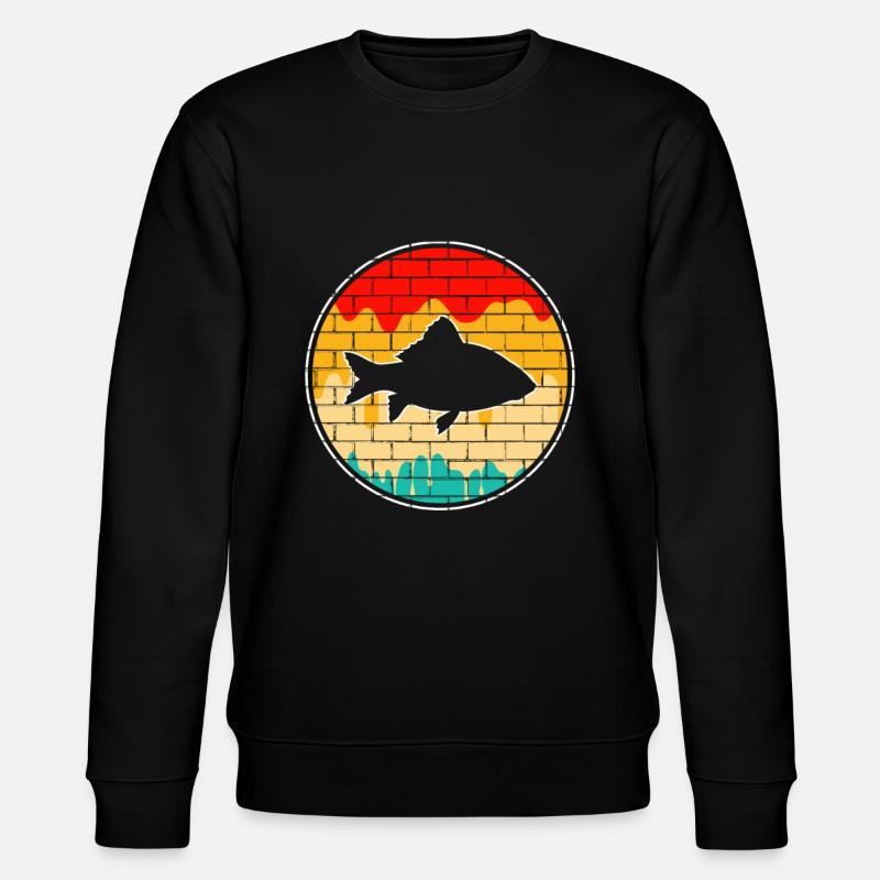 Fish Retro - Stanley/Stella CHANGER Unisex Organic Sweatshirt - black