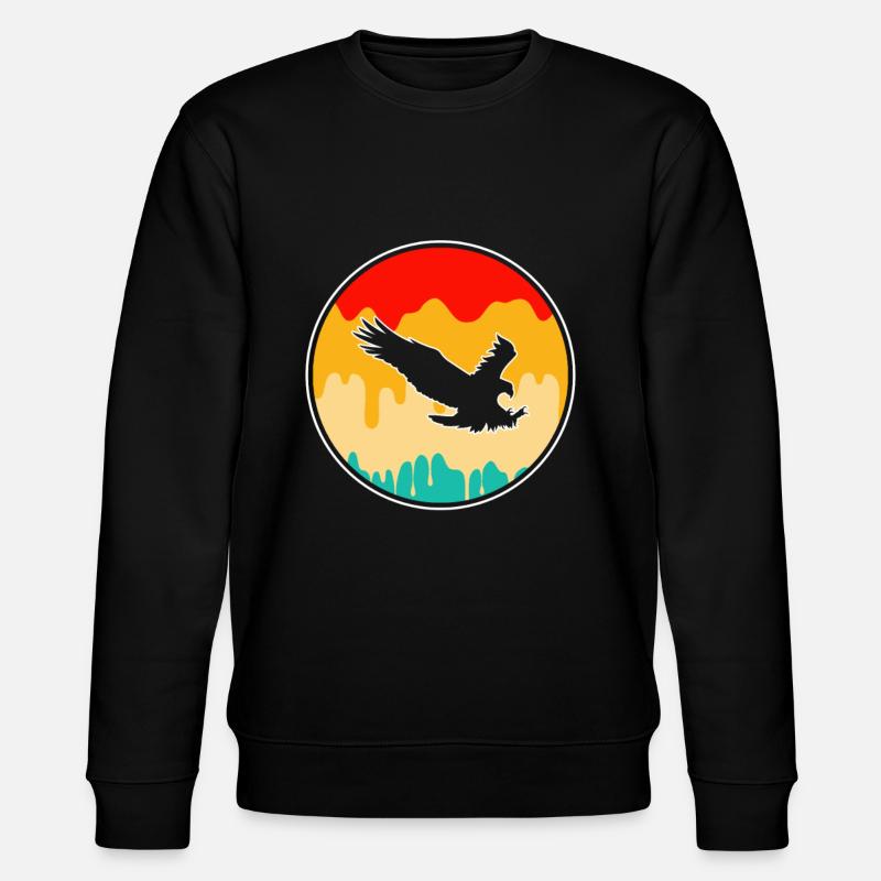 Adler Retro - Stanley/Stella Unisex Bio-Sweatshirt CHANGER  - Schwarz