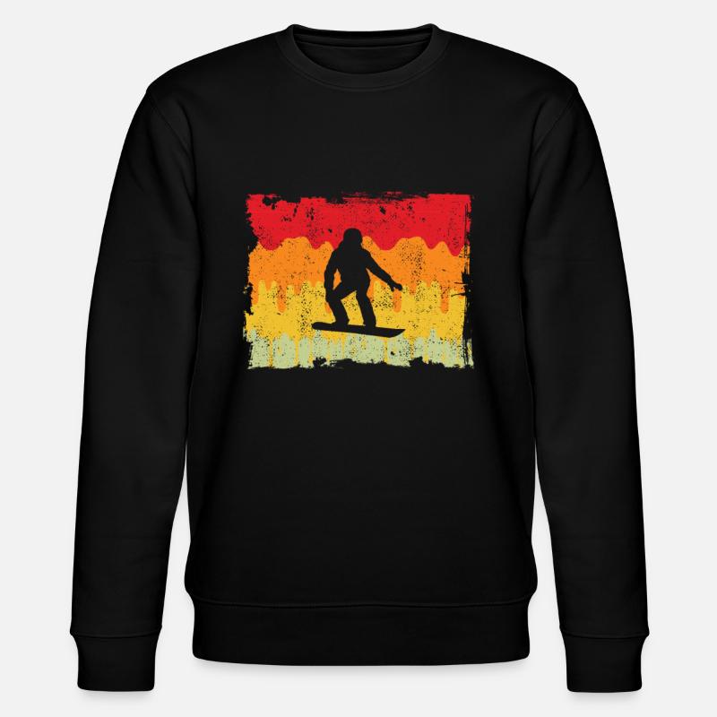 Snowboarding Retro - Stanley/Stella CHANGER Unisex Organic Sweatshirt - black