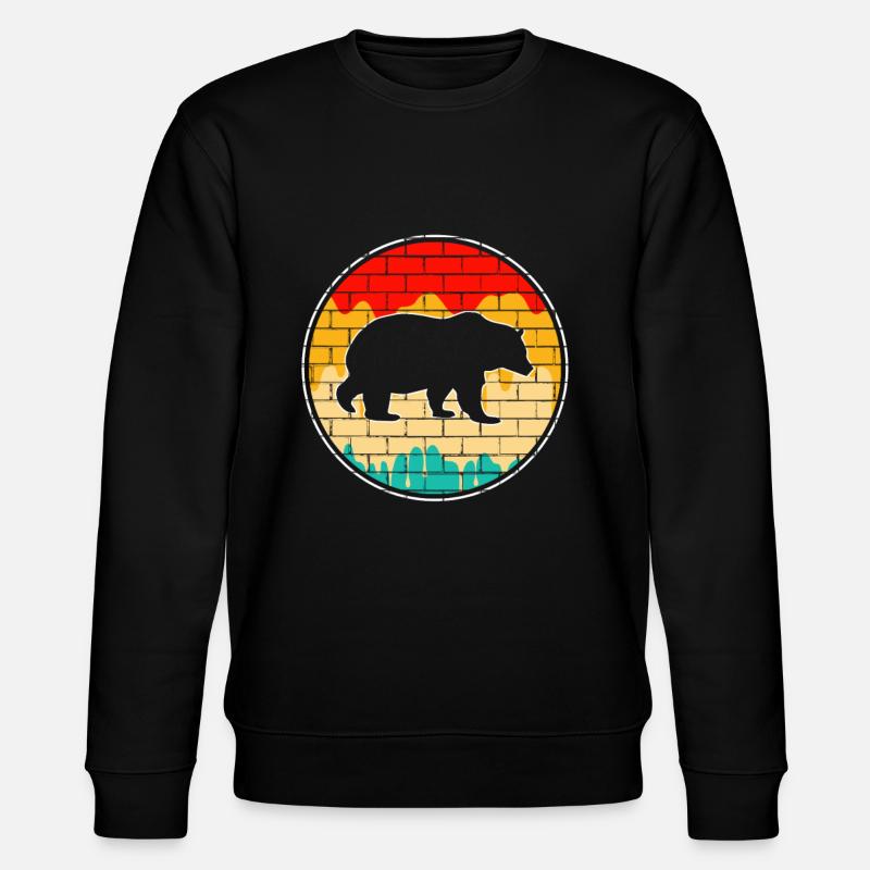 Bear Retro - Stanley/Stella CHANGER Unisex Organic Sweatshirt - black