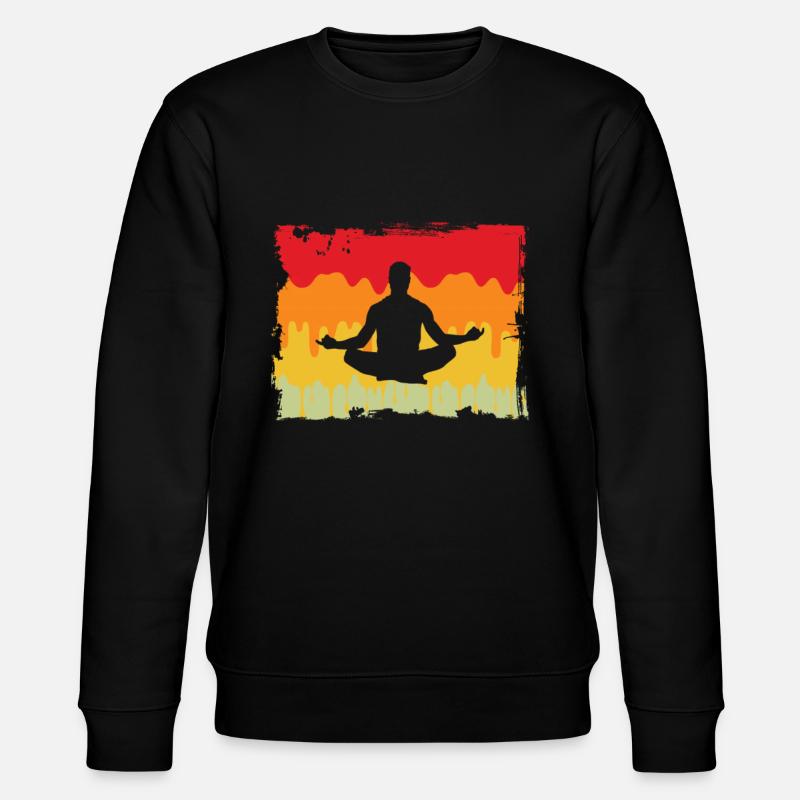 Yoga Meditation Retro - Stanley/Stella Unisex Bio-Sweatshirt CHANGER  - Schwarz