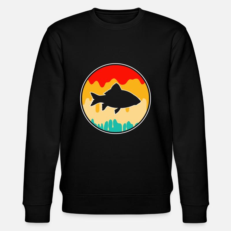 Fisch Retro - Stanley/Stella Unisex Bio-Sweatshirt CHANGER  - Schwarz