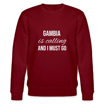 Gambia - Stanley/Stella Unisex Bio-Sweatshirt CHANGER  - Burgunderrot - Vorne - Nik (191cm) & Marisol (170cm)