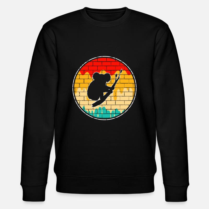 Koala Retro - Stanley/Stella CHANGER Unisex Organic Sweatshirt - black