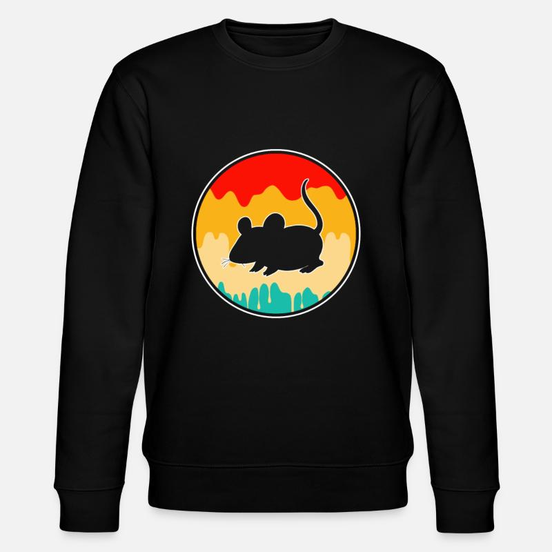 Maus Retro - Stanley/Stella Unisex Bio-Sweatshirt CHANGER  - Schwarz