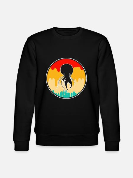Jellyfish Retro - Stanley/Stella CHANGER Unisex Organic Sweatshirt - black
