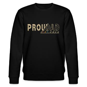 Proudad Stolzer Vater 2014 Vatertagsgesgeschenk - Stanley/Stella Unisex Bio-Sweatshirt CHANGER  - Schwarz - Vorne - Nik (191cm) & Marisol (170cm)
