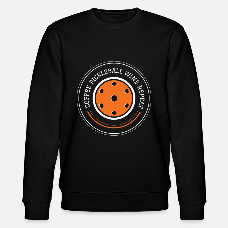 Coffee Pickleball Wine Repeat - Stanley/Stella Unisex Bio-Sweatshirt CHANGER  - Schwarz