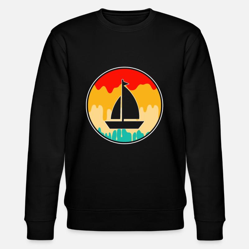 Sailing Retro - Stanley/Stella CHANGER Unisex Organic Sweatshirt - black