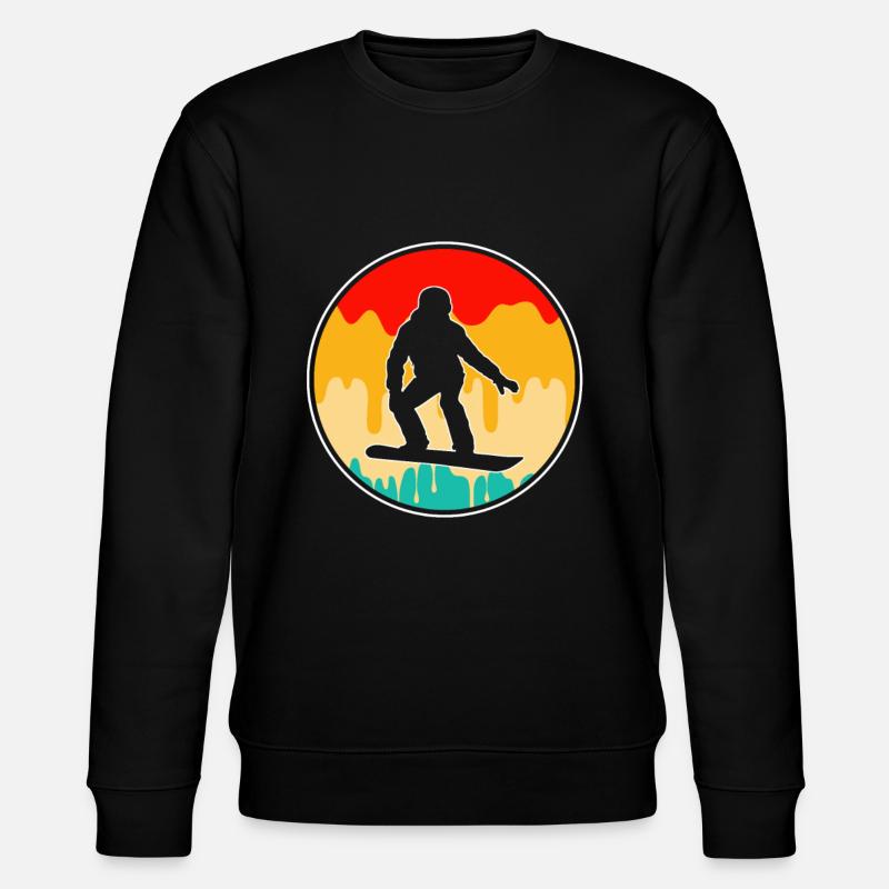 Snowboard Rétro - Sweat bio CHANGER Stanley/Stella Unisexe - noir