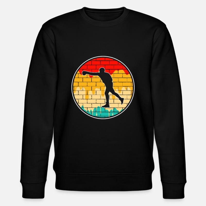 Boxes Retro Logo - Stanley/Stella CHANGER Unisex Organic Sweatshirt - black
