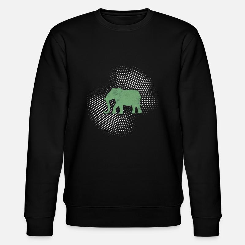 Elefant - Stanley/Stella Unisex Bio-Sweatshirt CHANGER  - Schwarz