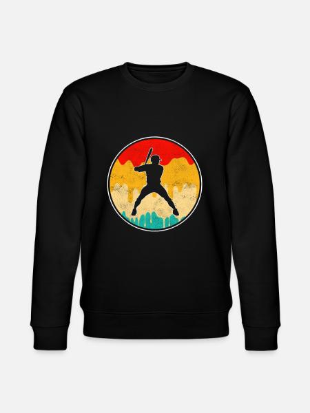 Baseball Retro Logo - Stanley/Stella CHANGER Unisex Organic Sweatshirt - black