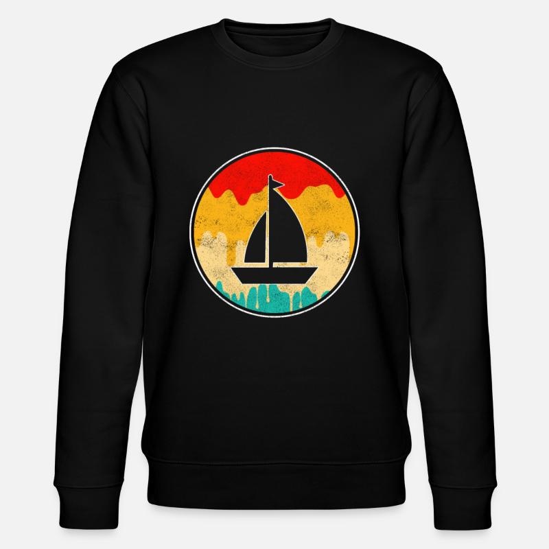 Sailing Retro - Stanley/Stella CHANGER Unisex Organic Sweatshirt - black