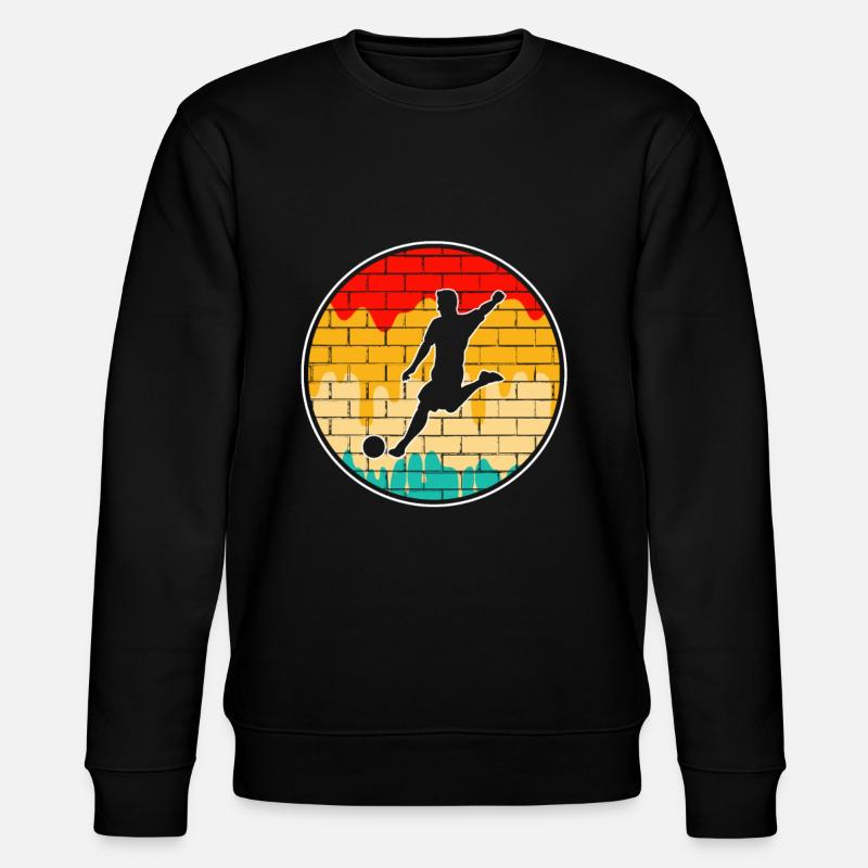 Fußball Retro - Stanley/Stella Unisex Bio-Sweatshirt CHANGER  - Schwarz
