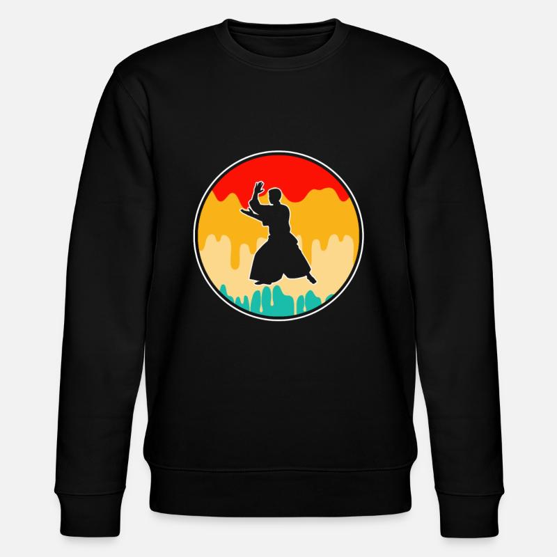 Aikido Retro - Stanley/Stella CHANGER Unisex Organic Sweatshirt - black