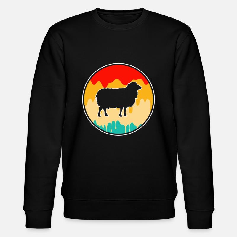 Sheep Retro - Stanley/Stella CHANGER Unisex Organic Sweatshirt - black