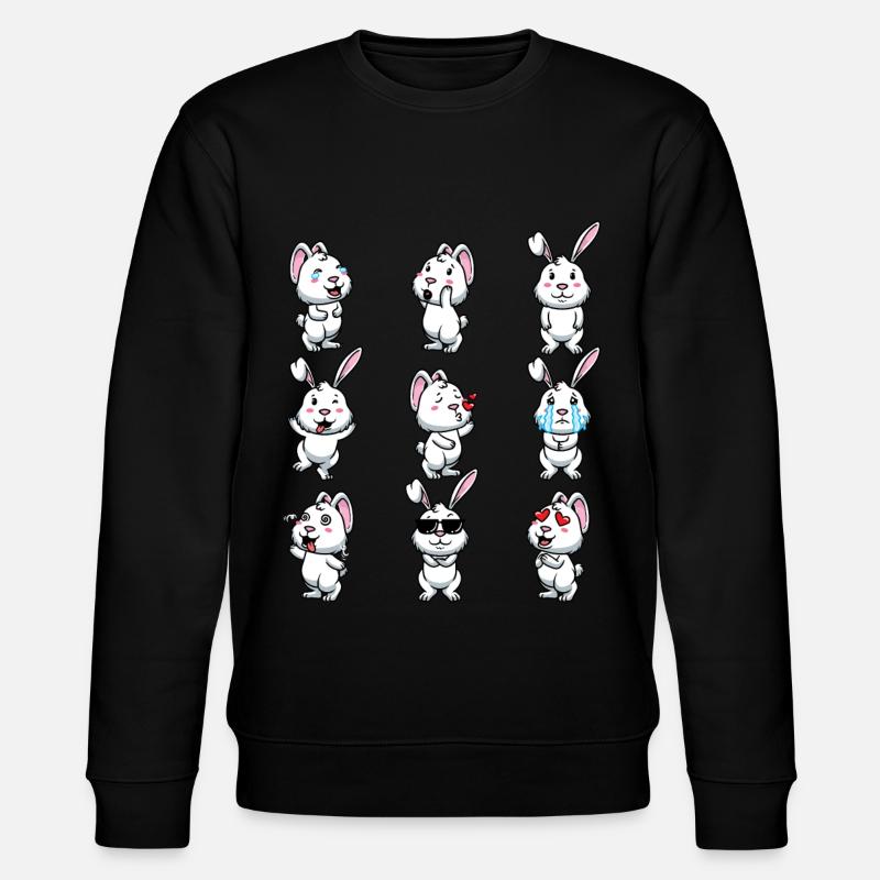 Lapin Blanc Emoticons Lapin - Sweat bio CHANGER Stanley/Stella Unisexe - noir