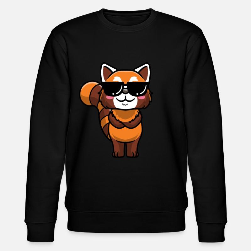 Panda roux Petit panda émoticône - Sweat bio CHANGER Stanley/Stella Unisexe - noir