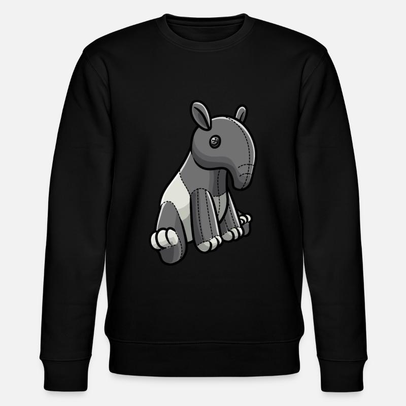 Tapir Kuscheltier Motiv - Stanley/Stella Unisex Bio-Sweatshirt CHANGER  - Schwarz