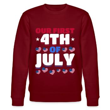 American Flag Hearts 4th Of July Party Notre première - Sweat bio CHANGER Stanley/Stella Unisexe - bordeaux - Devant - Nik (191cm) & Marisol (170cm)