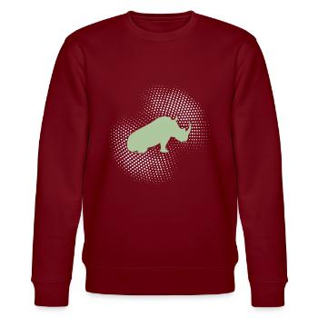 Rhinoceros - Stanley/Stella CHANGER Unisex Organic Sweatshirt - burgundy - Front - Nik (191cm) & Marisol (170cm)