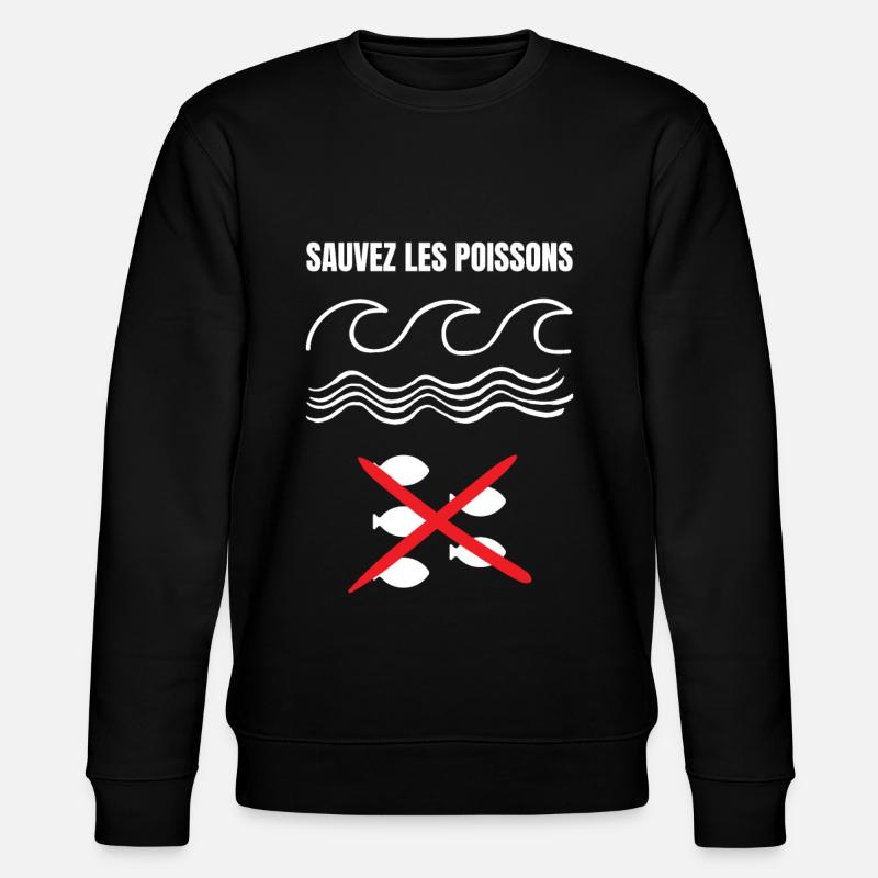 Sauvez les poissons - Sweat bio CHANGER Stanley/Stella Unisexe - noir