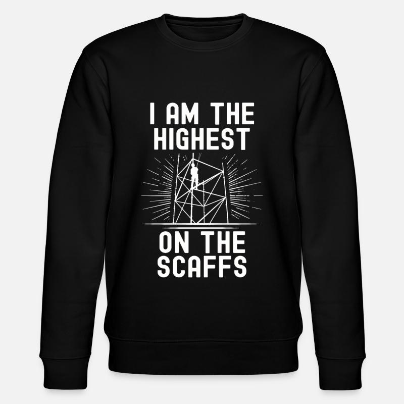 Scaffolding Builder Gift Work Occupation Construction Worker Job - Stanley/Stella CHANGER Unisex Organic Sweatshirt - black