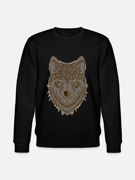 Wolf motif - Stanley/Stella CHANGER Unisex Organic Sweatshirt - black