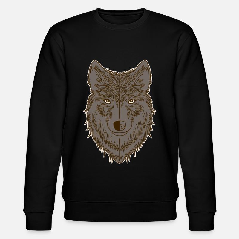 Motif de loup - Sweat bio CHANGER Stanley/Stella Unisexe - noir