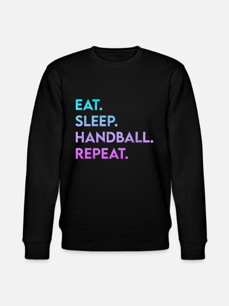 eat sleep handball repeat - Stanley/Stella CHANGER Unisex Organic Sweatshirt - black