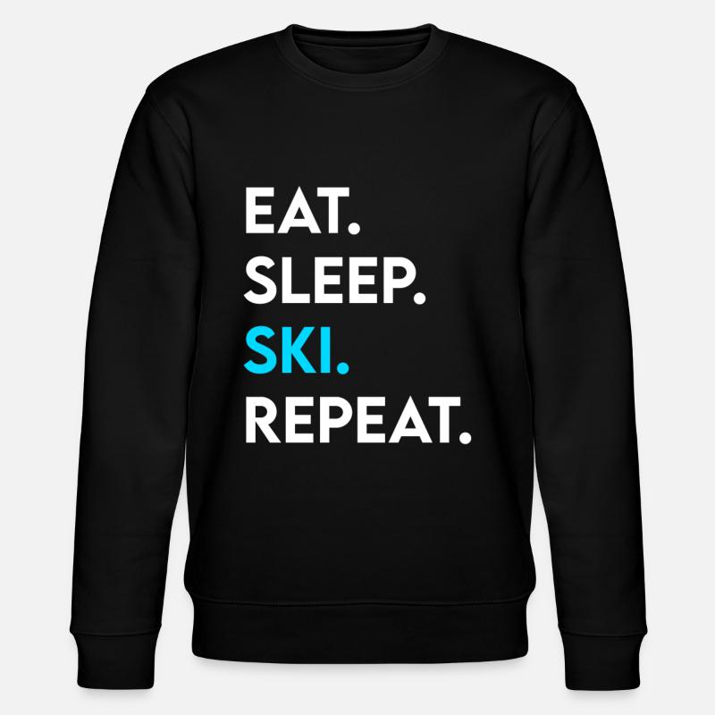 manger dormir ski répéter - Sweat bio CHANGER Stanley/Stella Unisexe - noir