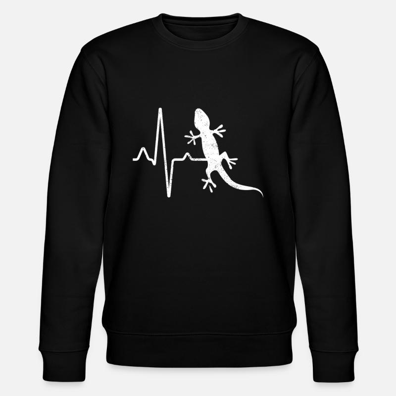 Lizard Heartbeat - Stanley/Stella CHANGER Unisex Organic Sweatshirt - black
