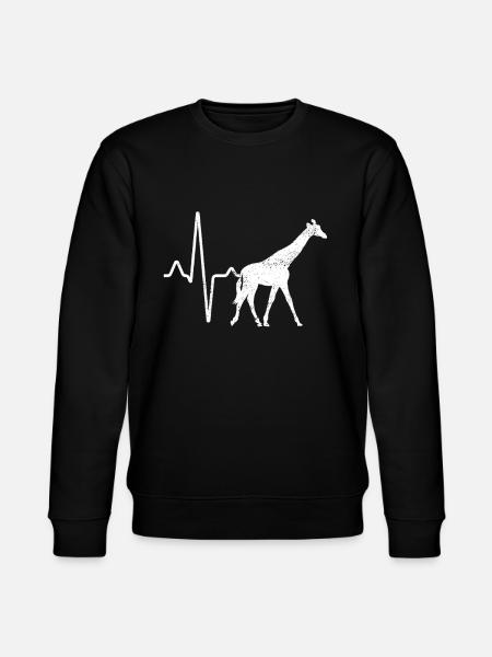 Giraffe Herzschlag - Stanley/Stella Unisex Bio-Sweatshirt CHANGER - Schwarz