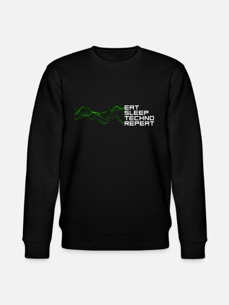 manger du sommeil techno répéter - Sweat bio CHANGER Stanley/Stella Unisexe - noir