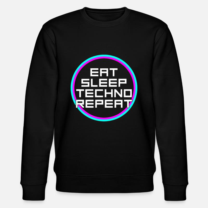 manger du sommeil techno répéter - Sweat bio CHANGER Stanley/Stella Unisexe - noir
