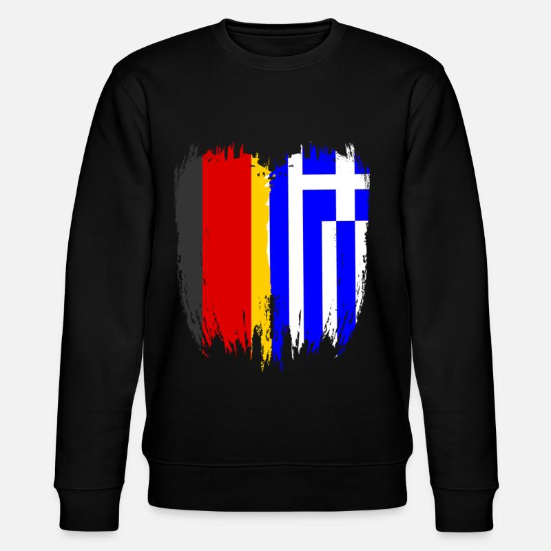 Germany Flag Greece - Stanley/Stella CHANGER Unisex Organic Sweatshirt - black