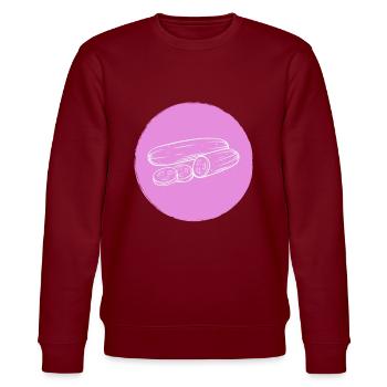 Gurke - Stanley/Stella Unisex Bio-Sweatshirt CHANGER  - Burgunderrot - Vorne - Nik (191cm) & Marisol (170cm)