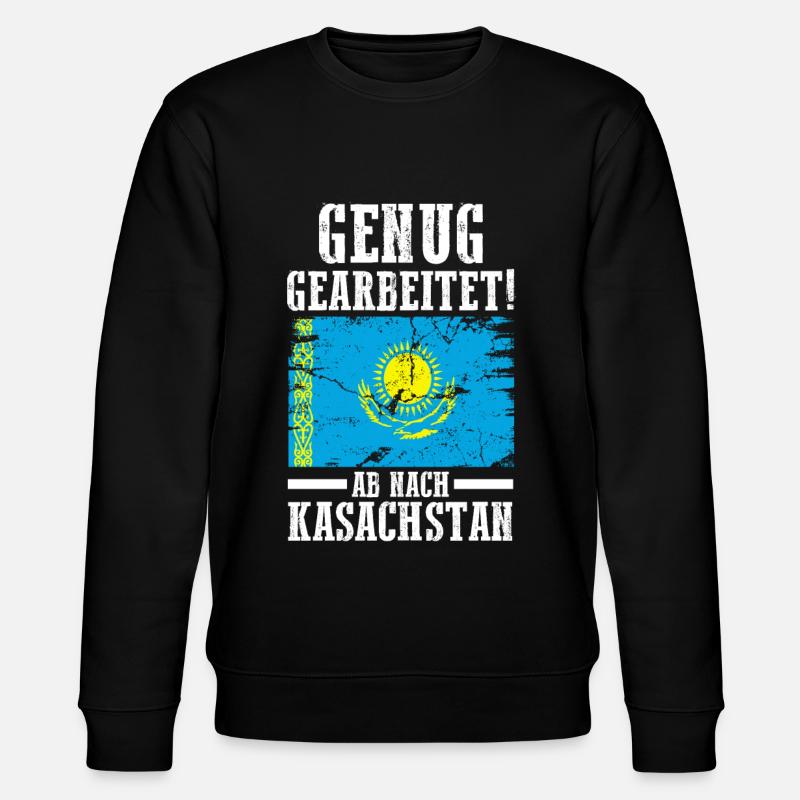 Urlaub Kasache Kasachstan - Stanley/Stella Unisex Bio-Sweatshirt CHANGER  - Schwarz
