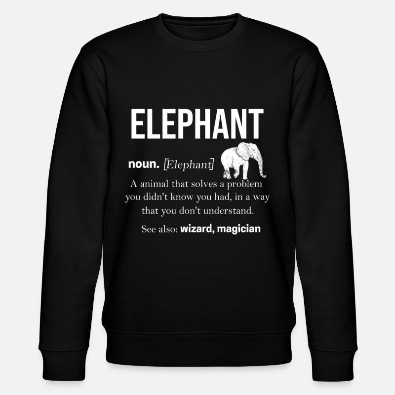 Elefant - Stanley/Stella Unisex Bio-Sweatshirt CHANGER  - Schwarz