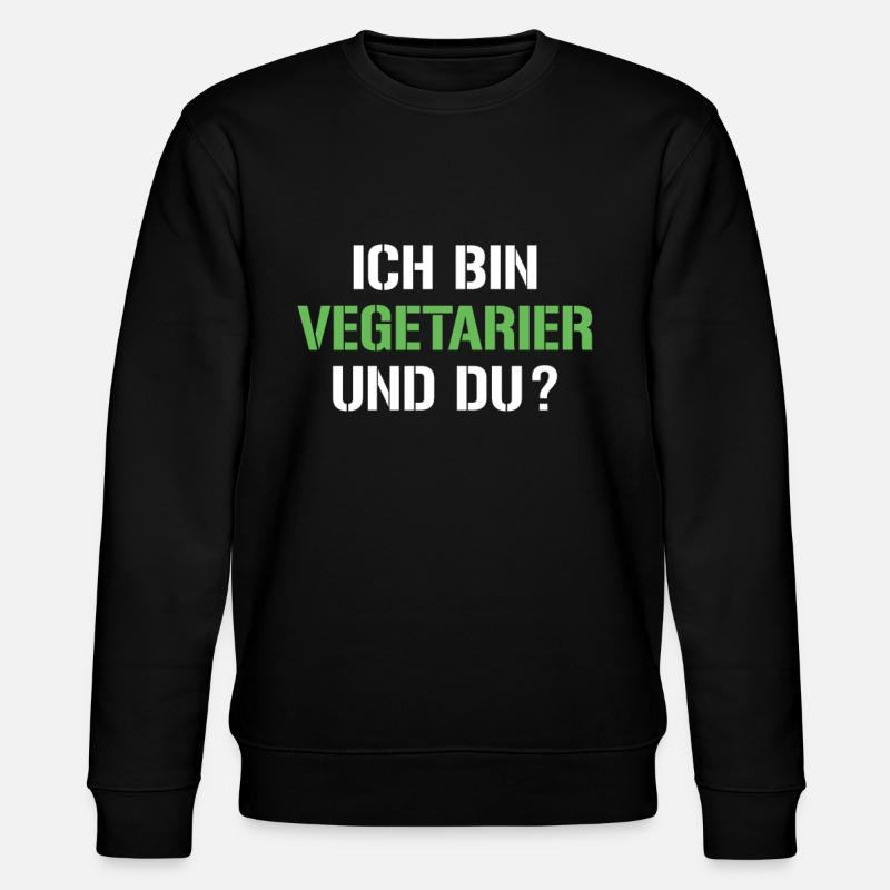 Dicton végétarien - Sweat bio CHANGER Stanley/Stella Unisexe - noir