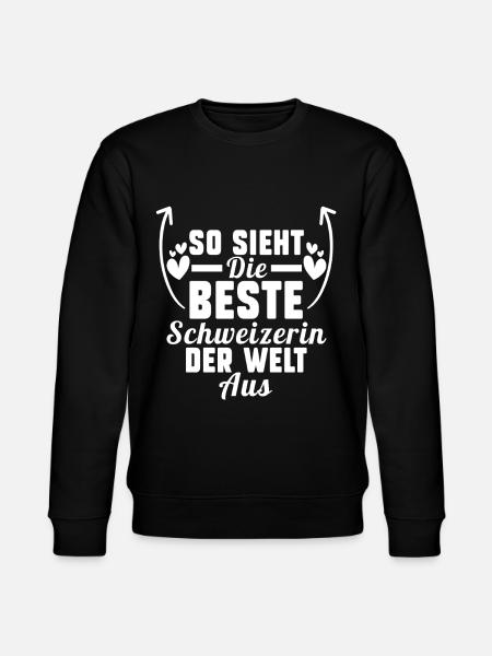 Schweiz Schweizerin - Stanley/Stella Unisex Bio-Sweatshirt CHANGER - Schwarz