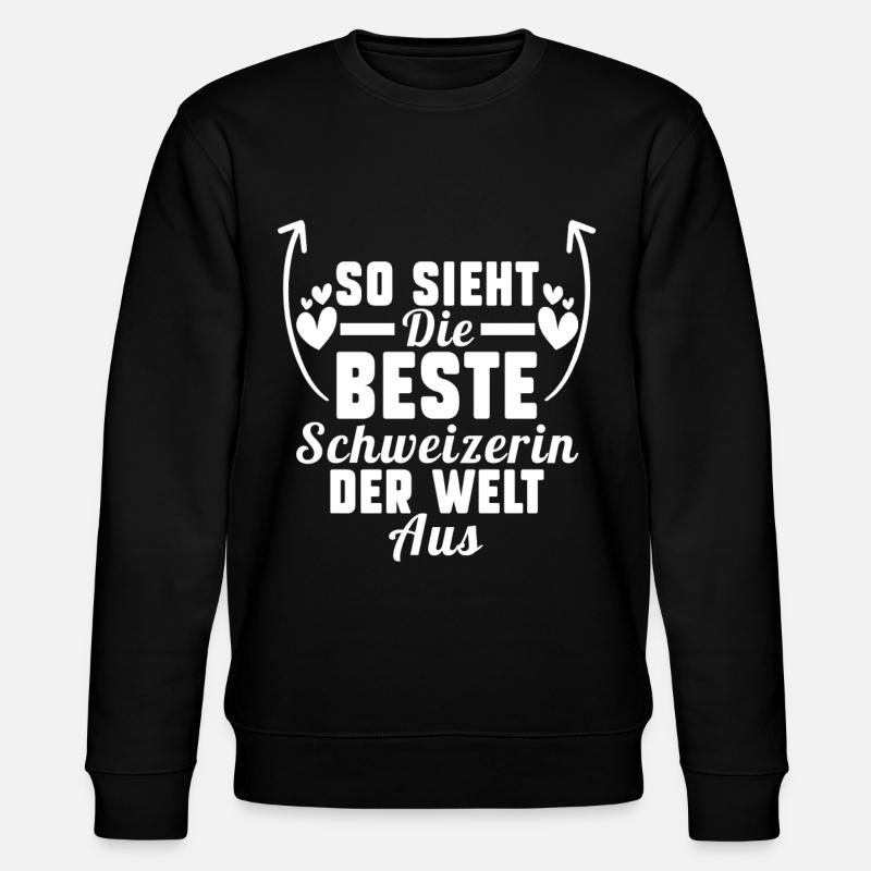Schweiz Schweizerin - Stanley/Stella Unisex Bio-Sweatshirt CHANGER - Schwarz